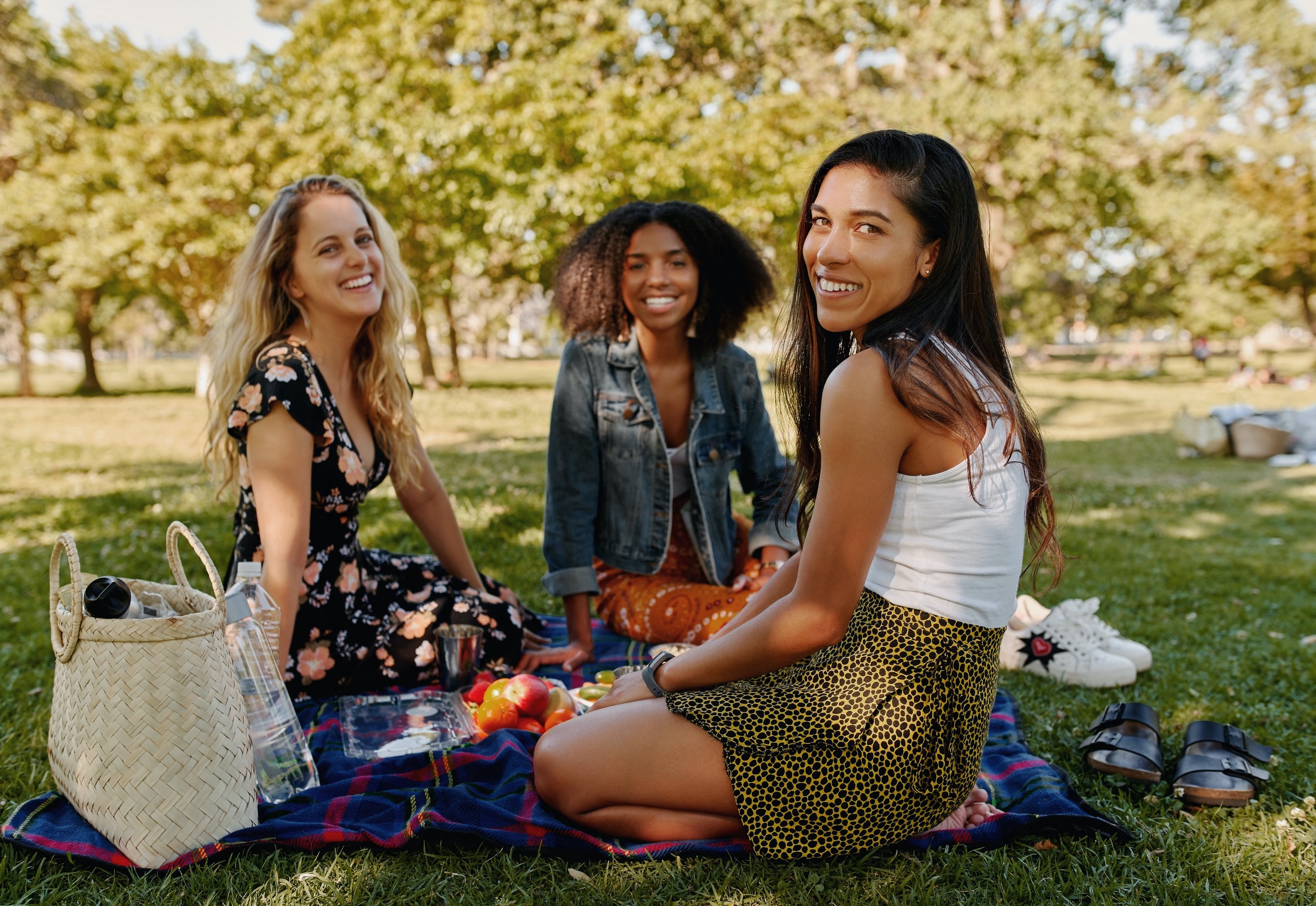 A group of residents enjoying a picnic